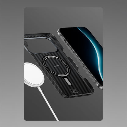 Apple iPhone 17 Air Kılıf Benks M-safe Şarj Özellikli Metal Kamera Çerçeveli Magnetik ArmorAir 600D Kevlar Fiber Kapak