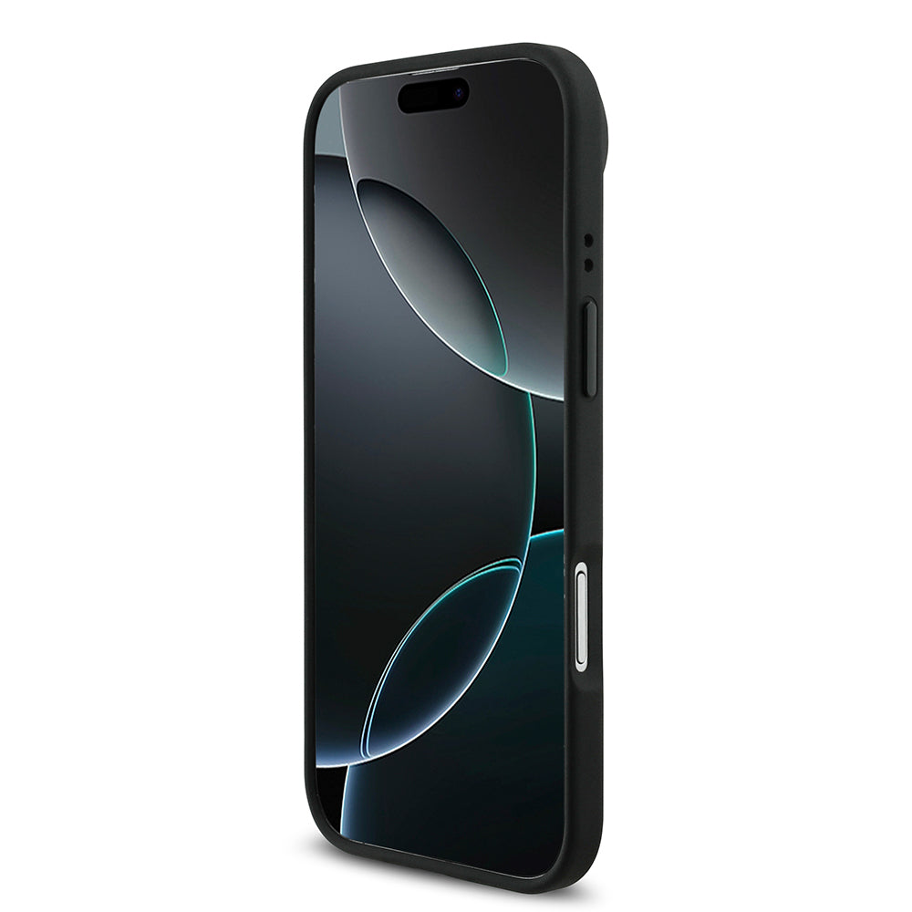 Apple iPhone 17 Air Kılıf BMW Orjinal Lisanslı M-safe Şarj Özellikli Deri Arka Yüzey Metal Logolu Delikli Şerit Tasarımlı Kapak