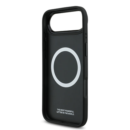 Apple iPhone 17 Air Kılıf BMW Orjinal Lisanslı M-safe Şarj Özellikli Metal BMW ve M Logolu PU Karbon Tasarımlı Kapak