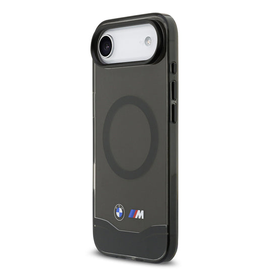 Apple iPhone 17 Air Kılıf BMW Orjinal Lisanslı M-safe Şarj Özellikli Metal Buton Tasarımlı Tranparan M Dizayn Kapak