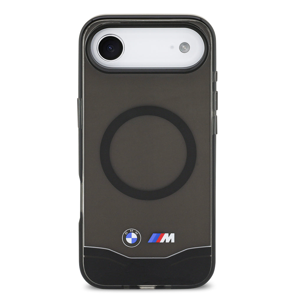 Apple iPhone 17 Air Kılıf BMW Orjinal Lisanslı M-safe Şarj Özellikli Metal Buton Tasarımlı Tranparan M Dizayn Kapak