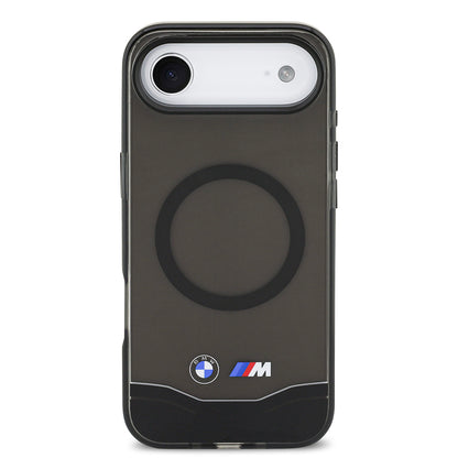 Apple iPhone 17 Air Kılıf BMW Orjinal Lisanslı M-safe Şarj Özellikli Metal Buton Tasarımlı Tranparan M Dizayn Kapak