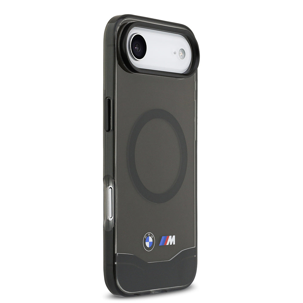 Apple iPhone 17 Air Kılıf BMW Orjinal Lisanslı M-safe Şarj Özellikli Metal Buton Tasarımlı Tranparan M Dizayn Kapak