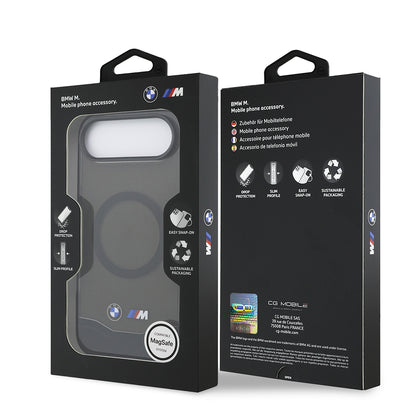 Apple iPhone 17 Air Kılıf BMW Orjinal Lisanslı M-safe Şarj Özellikli Metal Buton Tasarımlı Tranparan M Dizayn Kapak