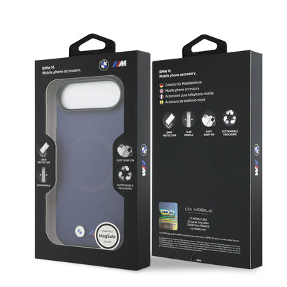 Apple iPhone 17 Air Kılıf BMW Orjinal Lisanslı M-safe Şarj Özellikli Metal Logolu Delikli M Dizayn Deri Kapak