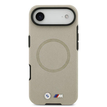 Apple iPhone 17 Air Kılıf BMW Orjinal Lisanslı M-safe Şarj Özellikli Metal Logolu Delikli M Dizayn Deri Kapak
