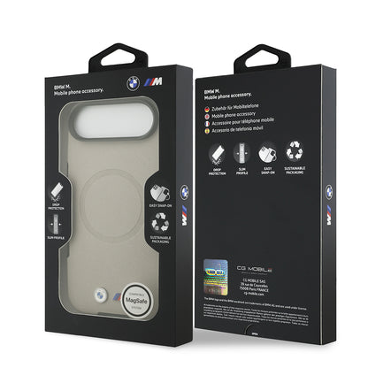 Apple iPhone 17 Air Kılıf BMW Orjinal Lisanslı M-safe Şarj Özellikli Metal Logolu Delikli M Dizayn Deri Kapak