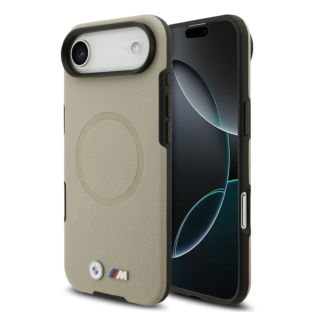 Apple iPhone 17 Air Kılıf BMW Orjinal Lisanslı M-safe Şarj Özellikli Metal Logolu Delikli M Dizayn Deri Kapak