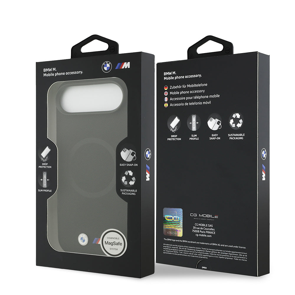 Apple iPhone 17 Air Kılıf BMW Orjinal Lisanslı M-safe Şarj Özellikli Metal Logolu Delikli M Dizayn Deri Kapak