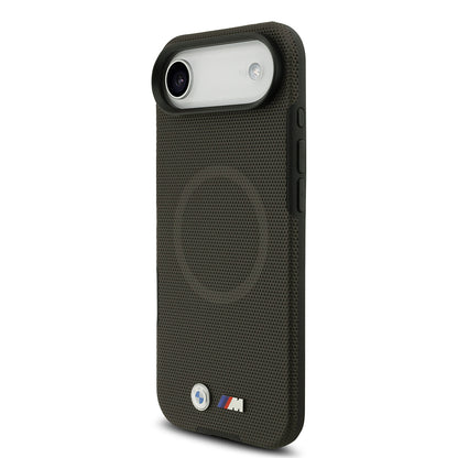 Apple iPhone 17 Air Kılıf BMW Orjinal Lisanslı M-safe Şarj Özellikli Metal Logolu Delikli M Dizayn Deri Kapak