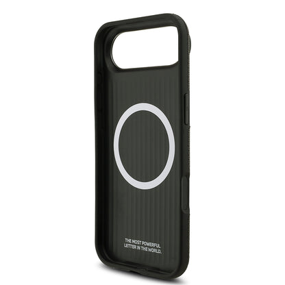 Apple iPhone 17 Air Kılıf BMW Orjinal Lisanslı M-safe Şarj Özellikli Metal Logolu Delikli M Dizayn Deri Kapak