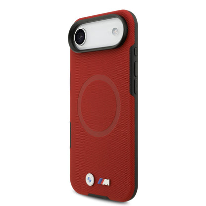 Apple iPhone 17 Air Kılıf BMW Orjinal Lisanslı M-safe Şarj Özellikli Metal Logolu Delikli M Dizayn Deri Kapak