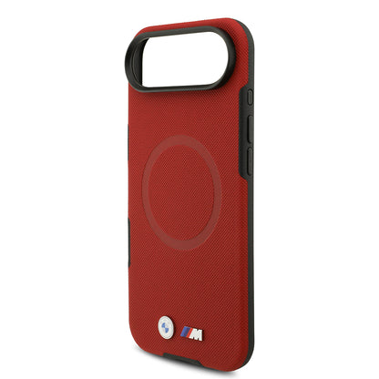 Apple iPhone 17 Air Kılıf BMW Orjinal Lisanslı M-safe Şarj Özellikli Metal Logolu Delikli M Dizayn Deri Kapak
