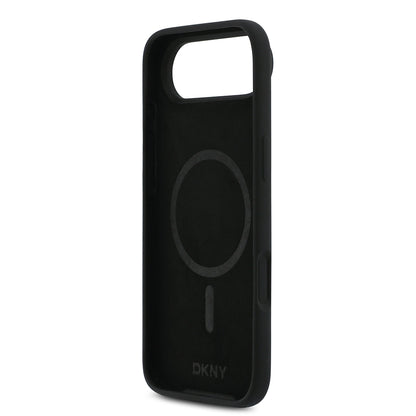 Apple iPhone 17 Air Kılıf DKNY Orjinal Lisanslı M-safe Şarj Özellikli Metal Logolu Silikon Kapak