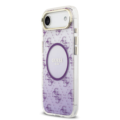 Apple iPhone 17 Air Kılıf Guess Orjinal Lisanslı M-safe Şarj Özellikli 4G Desenli Simli Silikon Kapak