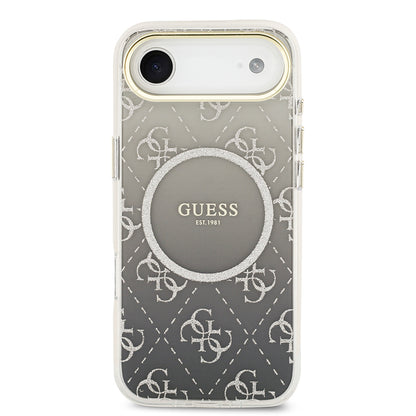 Apple iPhone 17 Air Kılıf Guess Orjinal Lisanslı M-safe Şarj Özellikli 4G Desenli Simli Silikon Kapak