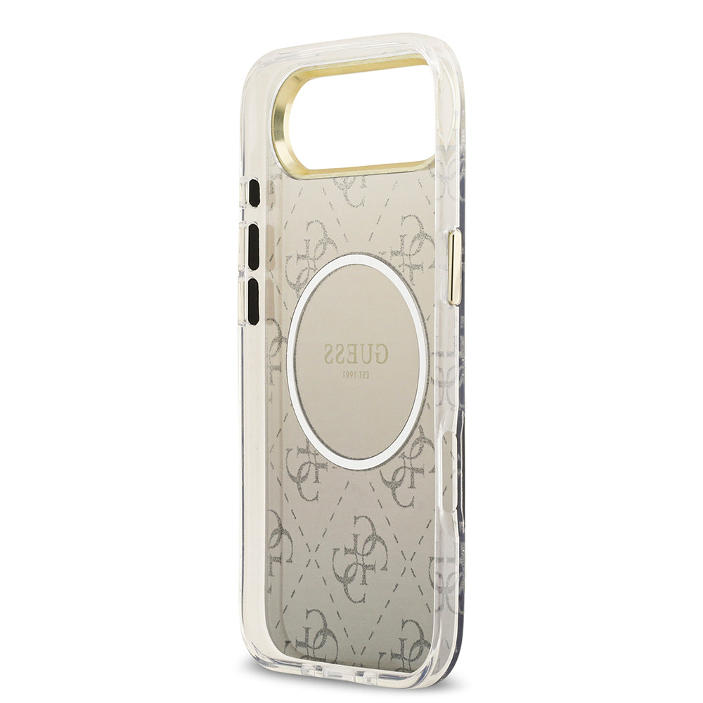 Apple iPhone 17 Air Kılıf Guess Orjinal Lisanslı M-safe Şarj Özellikli 4G Desenli Simli Silikon Kapak