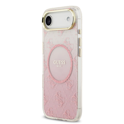 Apple iPhone 17 Air Kılıf Guess Orjinal Lisanslı M-safe Şarj Özellikli 4G Desenli Simli Silikon Kapak