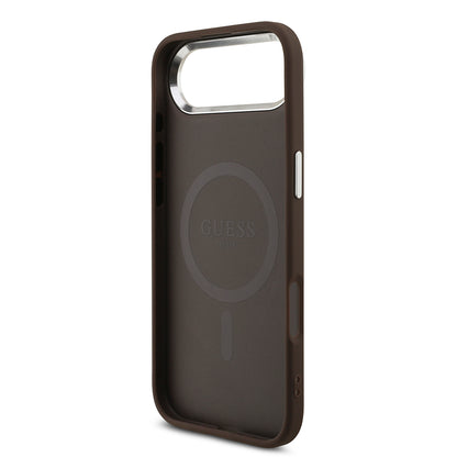 Apple iPhone 17 Air Kılıf Guess Orjinal Lisanslı M-safe Şarj Özellikli 4G Klasik Yazı Logolu Kapak