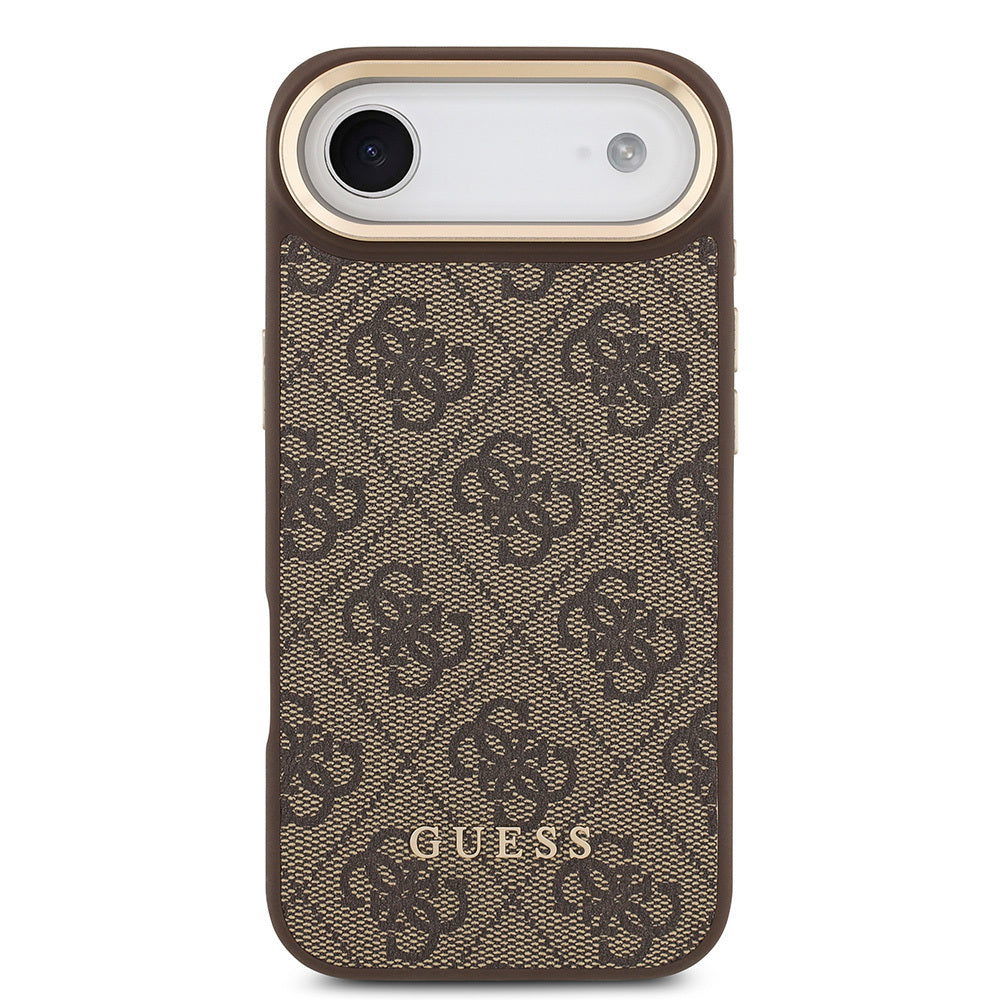 Apple iPhone 17 Air Kılıf Guess Orjinal Lisanslı M-safe Şarj Özellikli 4G Metal Büyük Logolu Kartlıklı Kapak