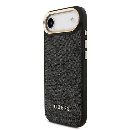 Apple iPhone 17 Air Kılıf Guess Orjinal Lisanslı M-safe Şarj Özellikli 4G Metal Büyük Logolu Kartlıklı Kapak
