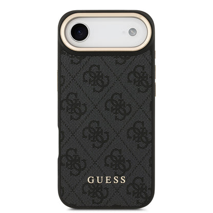 Apple iPhone 17 Air Kılıf Guess Orjinal Lisanslı M-safe Şarj Özellikli 4G Metal Büyük Logolu Kartlıklı Kapak
