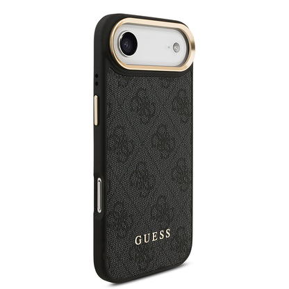 Apple iPhone 17 Air Kılıf Guess Orjinal Lisanslı M-safe Şarj Özellikli 4G Metal Büyük Logolu Kartlıklı Kapak