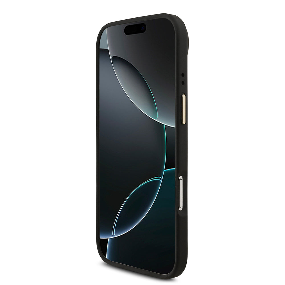 Apple iPhone 17 Air Kılıf Guess Orjinal Lisanslı M-safe Şarj Özellikli 4G Metal Büyük Logolu Kartlıklı Kapak