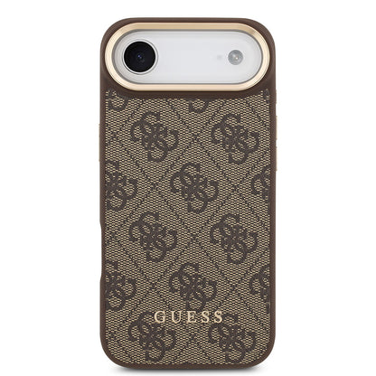 Apple iPhone 17 Air Kılıf Guess Orjinal Lisanslı M-safe Şarj Özellikli Askılı ve 4G Logo Kartlıklı Kapak