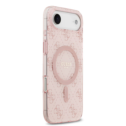 Apple iPhone 17 Air Kılıf Guess Orjinal Lisanslı M-safe Şarj Özellikli IML Baskılı Klasik Logolu 4G Desenli Kapak