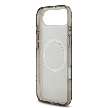 Apple iPhone 17 Air Kılıf Guess Orjinal Lisanslı M-safe Şarj Özellikli IML Peony ve 4G Desenli Klasik Logolu Kapak