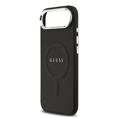 Apple iPhone 17 Air Kılıf Guess Orjinal Lisanslı M-safe Şarj Özellikli Klasik Yazı Logolu PU Deri Kapak