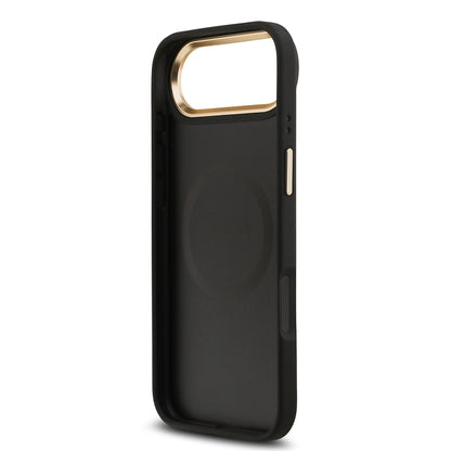 Apple iPhone 17 Air Kılıf Guess Orjinal Lisanslı M-safe Şarj Özellikli Sıcak Baskılı Yazı Logolu PU Deri Peony Kapak