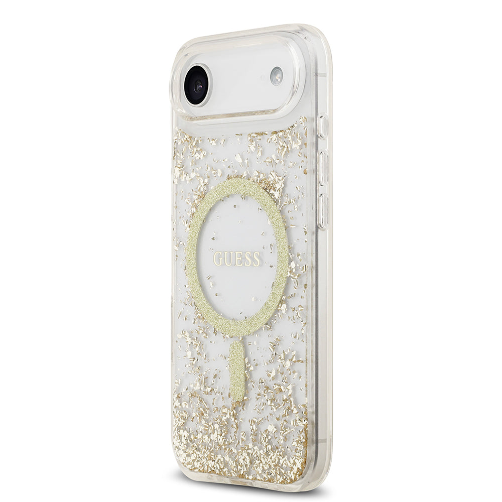 Apple iPhone 17 Air Kılıf Guess Orjinal Lisanslı M-safe Şarj Özellikli Transparan Resin Bottom Kapak