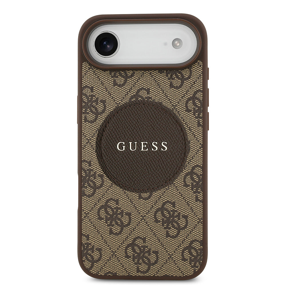 Apple iPhone 17 Air Kılıf Guess Orjinal Lisanslı M-safe Şarj Özellikli Yazı Logolu Circle Classic Kapak
