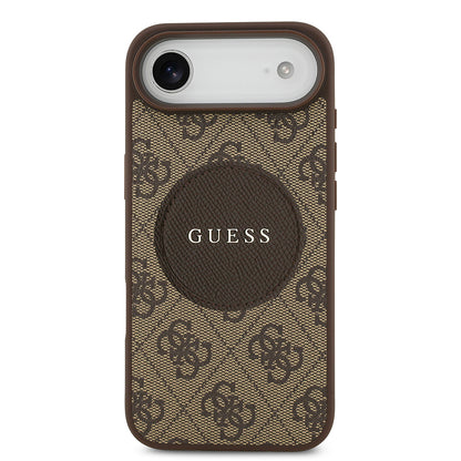 Apple iPhone 17 Air Kılıf Guess Orjinal Lisanslı M-safe Şarj Özellikli Yazı Logolu Circle Classic Kapak