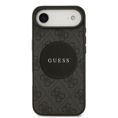 Apple iPhone 17 Air Kılıf Guess Orjinal Lisanslı M-safe Şarj Özellikli Yazı Logolu Circle Classic Kapak
