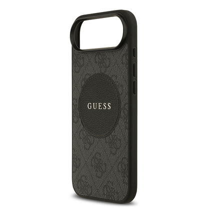 Apple iPhone 17 Air Kılıf Guess Orjinal Lisanslı M-safe Şarj Özellikli Yazı Logolu Circle Classic Kapak