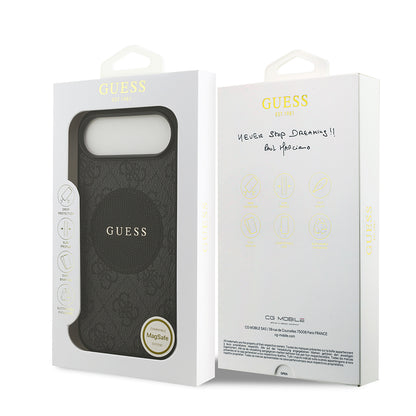 Apple iPhone 17 Air Kılıf Guess Orjinal Lisanslı M-safe Şarj Özellikli Yazı Logolu Circle Classic Kapak