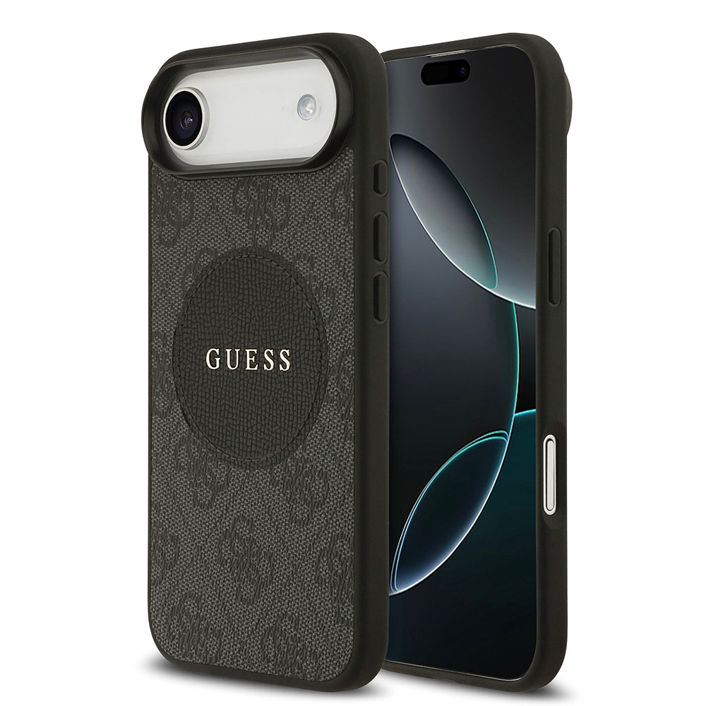 Apple iPhone 17 Air Kılıf Guess Orjinal Lisanslı M-safe Şarj Özellikli Yazı Logolu Circle Classic Kapak