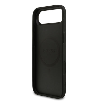 Apple iPhone 17 Air Kılıf Guess Orjinal Lisanslı M-safe Şarj Özellikli Yazı Logolu PU Deri Kapak