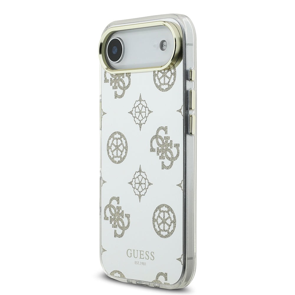 Apple iPhone 17 Air Kılıf Guess Orjinal Lisanslı Metal Kamera Çerçeveli Simli Aynalı Kapak
