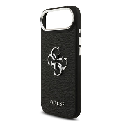 Apple iPhone 17 Air Kılıf Guess Orjinal Lisanslı PU Deri 4G Büyük Metal Logo Dizaynlı Kapak