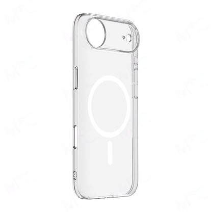 Apple iPhone 17 Air Kılıf IC Çipli M-Safe Şarj Özellikli Şeffaf Kamera Çerçeveli Zore Toledo Kapak