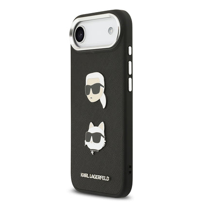 Apple iPhone 17 Air Kılıf Karl Lagerfeld Orjinal Lisanslı Metal Logolu K&C Heads Pin Kapak