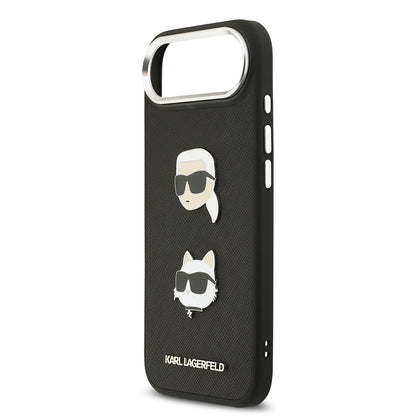 Apple iPhone 17 Air Kılıf Karl Lagerfeld Orjinal Lisanslı Metal Logolu K&C Heads Pin Kapak