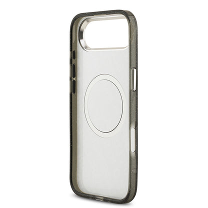 Apple iPhone 17 Air Kılıf Karl Lagerfeld Orjinal Lisanslı Parlayan Simli Karl & Choupette Heads Kapak