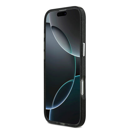 Apple iPhone 17 Air Kılıf Karl Lagerfeld Orjinal Lisanslı Parlayan Simli Karl & Choupette Sketch Logo Kapak