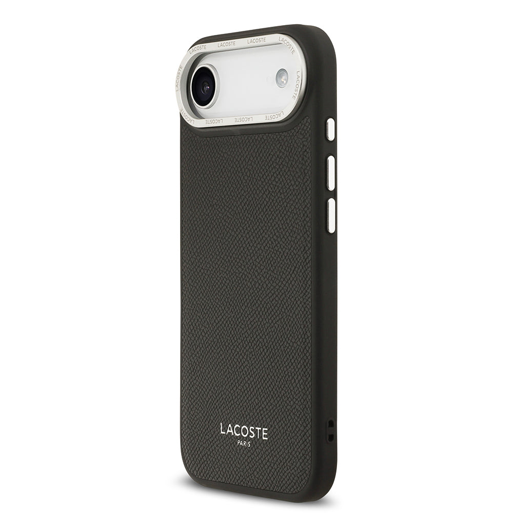 Apple iPhone 17 Air Kılıf Lacoste Orjinal Lisanslı M-safe Şarj Özellikli Champs Elysees PU Deri Tasarımlı Kapak