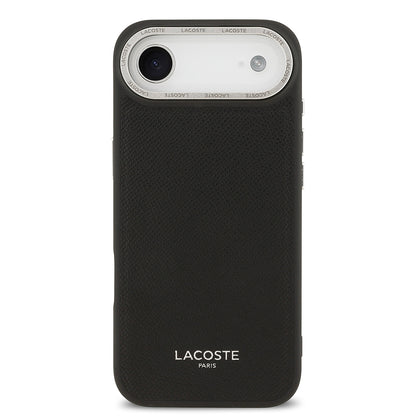 Apple iPhone 17 Air Kılıf Lacoste Orjinal Lisanslı M-safe Şarj Özellikli Champs Elysees PU Deri Tasarımlı Kapak